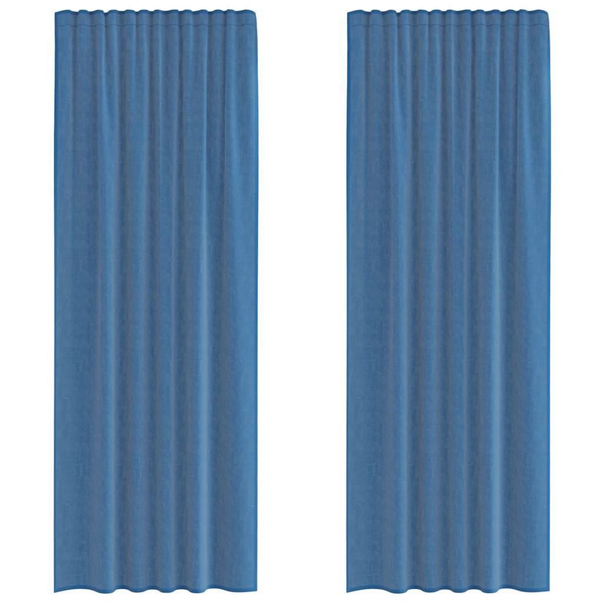 VIDAXL Rideaux en voile avec boucles 2 pcs bleu royal 140x260 cm