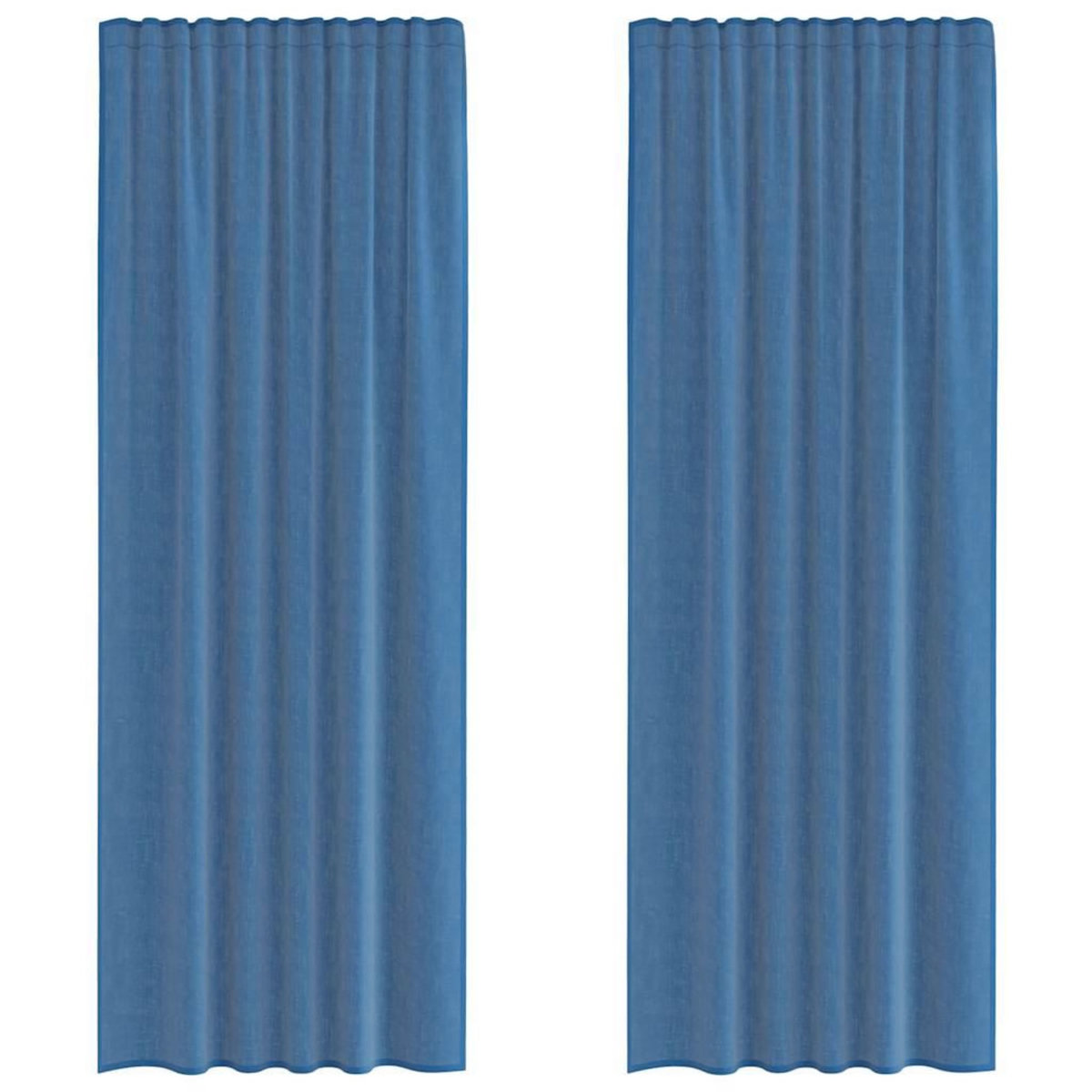 VIDAXL Rideaux en voile avec boucles 2 pcs bleu royal 140x260 cm