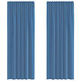 Voir la diapositive 2 : VIDAXL Rideaux en voile avec boucles 2 pcs bleu royal 140x260 cm