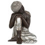 Voir la diapositive 1 : ATMOSPHERA Statue Déco  Bouddha  35cm Naturel & Argent