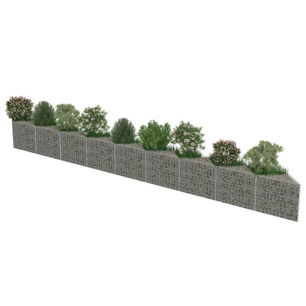 VIDAXL Mur de gabion Acier galvanise 630x30x50 cm
