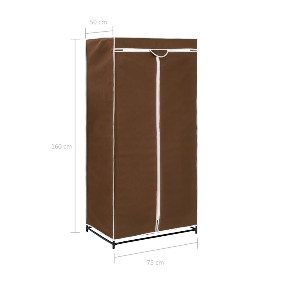 VIDAXL 2 pcs Garde-robes Marron 75x50x160 cm