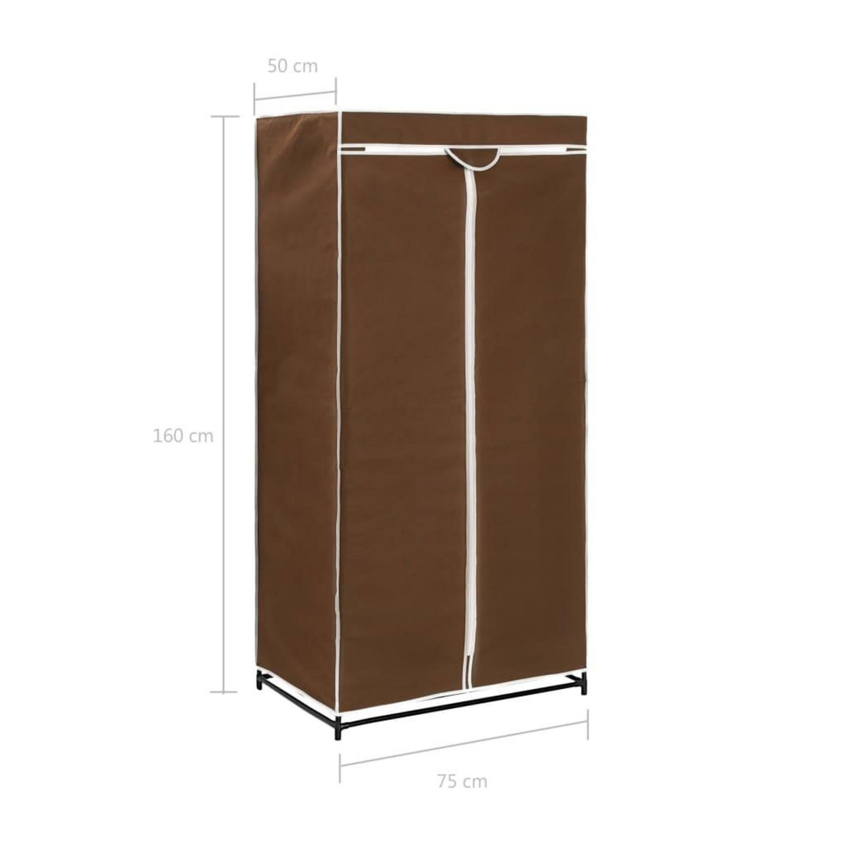 VIDAXL 2 pcs Garde-robes Marron 75x50x160 cm