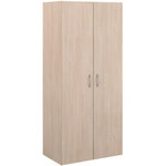 PARISOT Armoire - EASY LIFE - Décor Chene clair - 2 portes battantes - L80,2 x H180 x P49,7cm - PARISOT