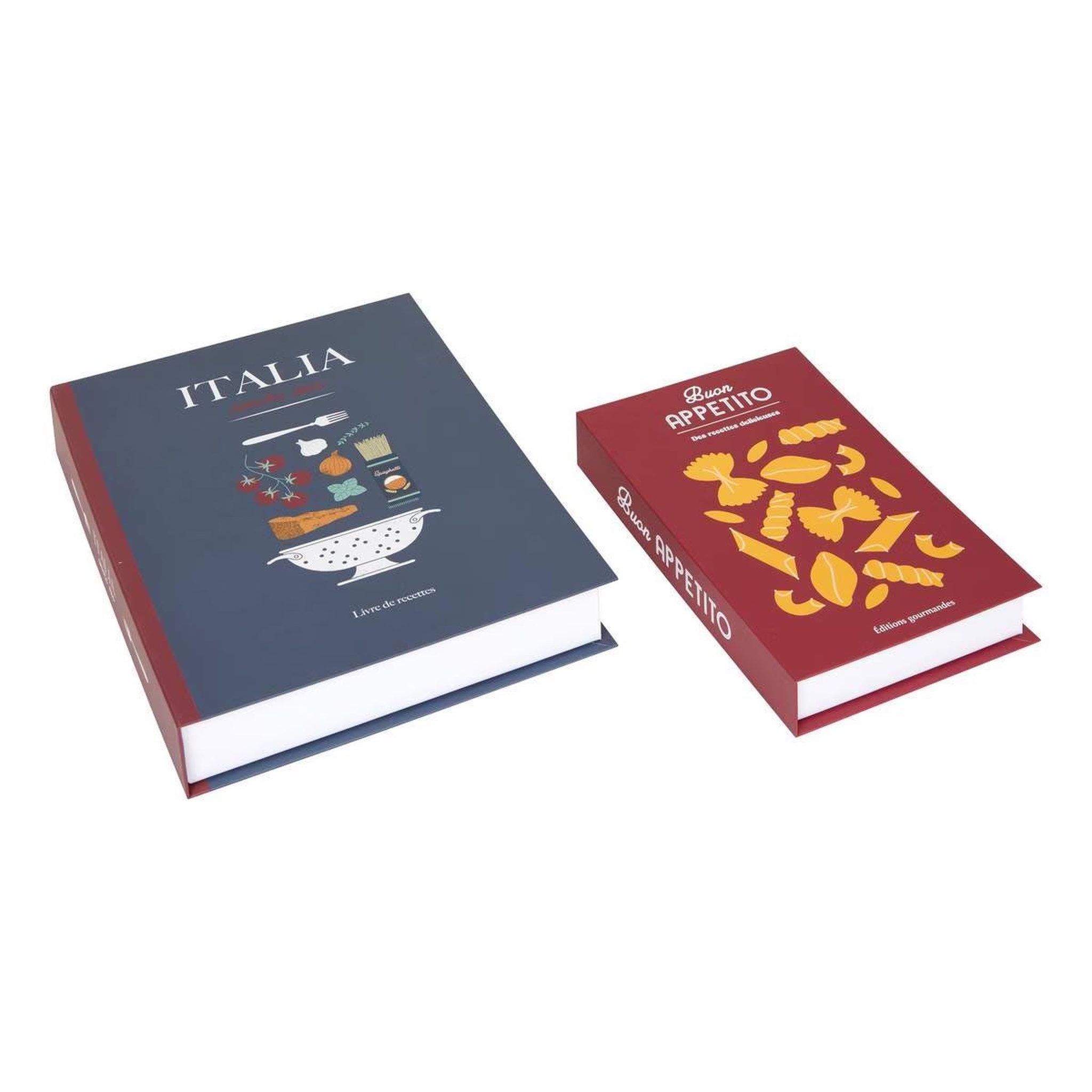ATMOSPHERA Lot de 2 boîtes livres  della  33cm multicolore