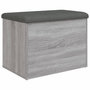 Voir la diapositive 2 : VIDAXL Banc de rangement sonoma gris 62x42x45 cm bois d'ingenierie