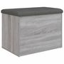 Voir la diapositive 2 : VIDAXL Banc de rangement sonoma gris 62x42x45 cm bois d'ingenierie