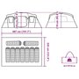 Voir la diapositive 6 : VIDAXL Tente de cabine familiale 9 personnes gris impermeable