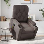 VIDAXL Fauteuil inclinable de massage Marron Similicuir