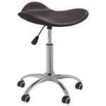 VIDAXL Chaise pivotante de salle a manger Marron Similicuir