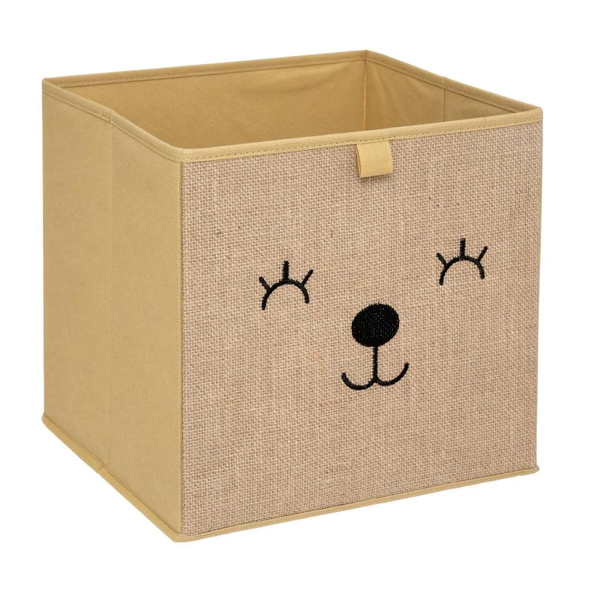 Atmosphera Kids Boîte de rangement pliable  animal  29x29cm marron
