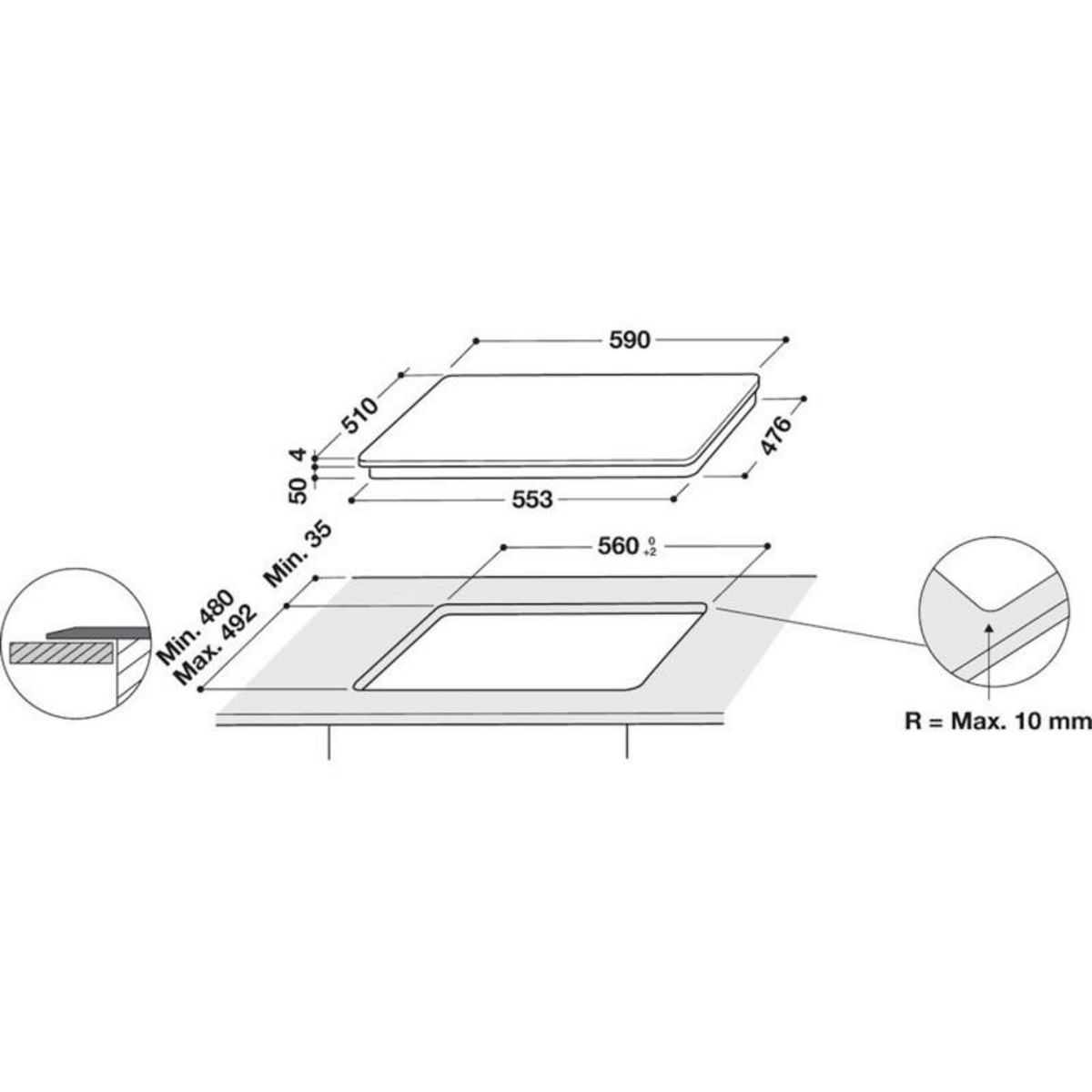 Whirlpool Plaque induction Whirlpool WSB2360BF