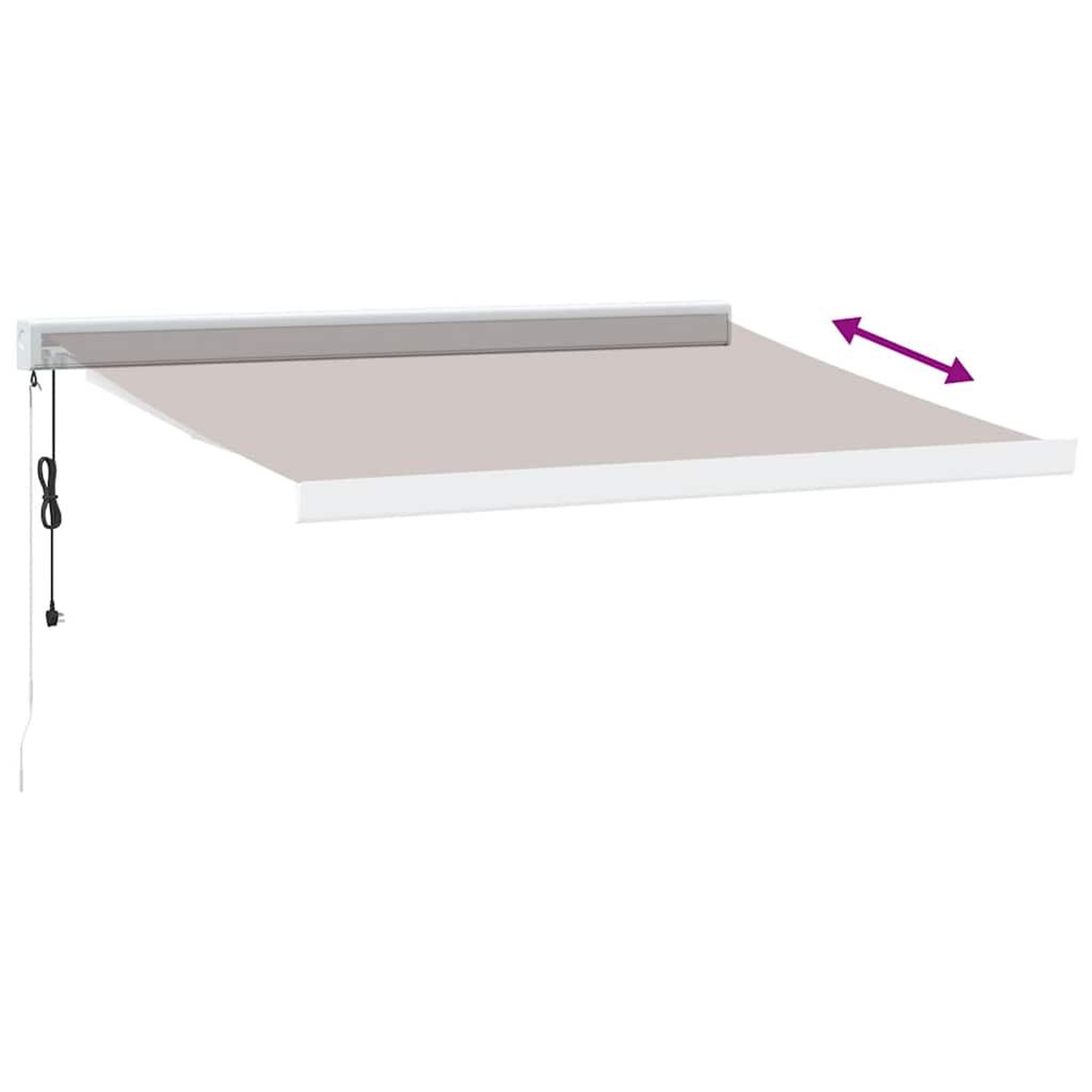 Voir la diapositive 5 : VIDAXL Auvent retractable automatique marron 350x250 cm