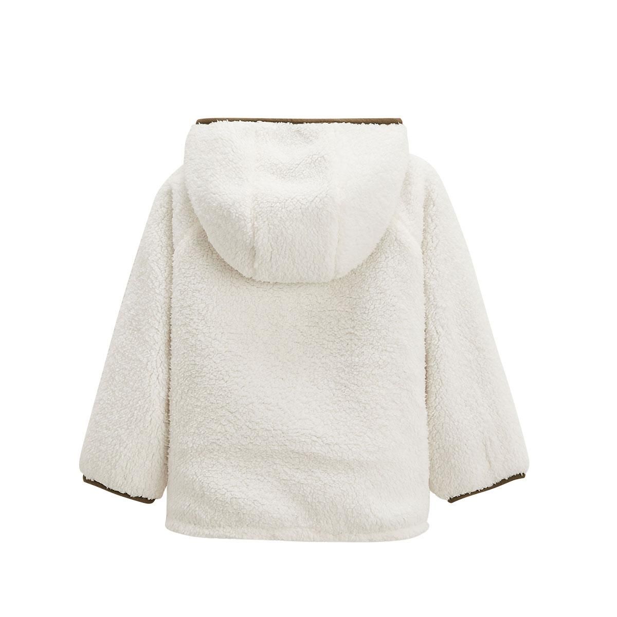 Petit Béguin Veste à capuche enfant en sherpa réversible Caracas