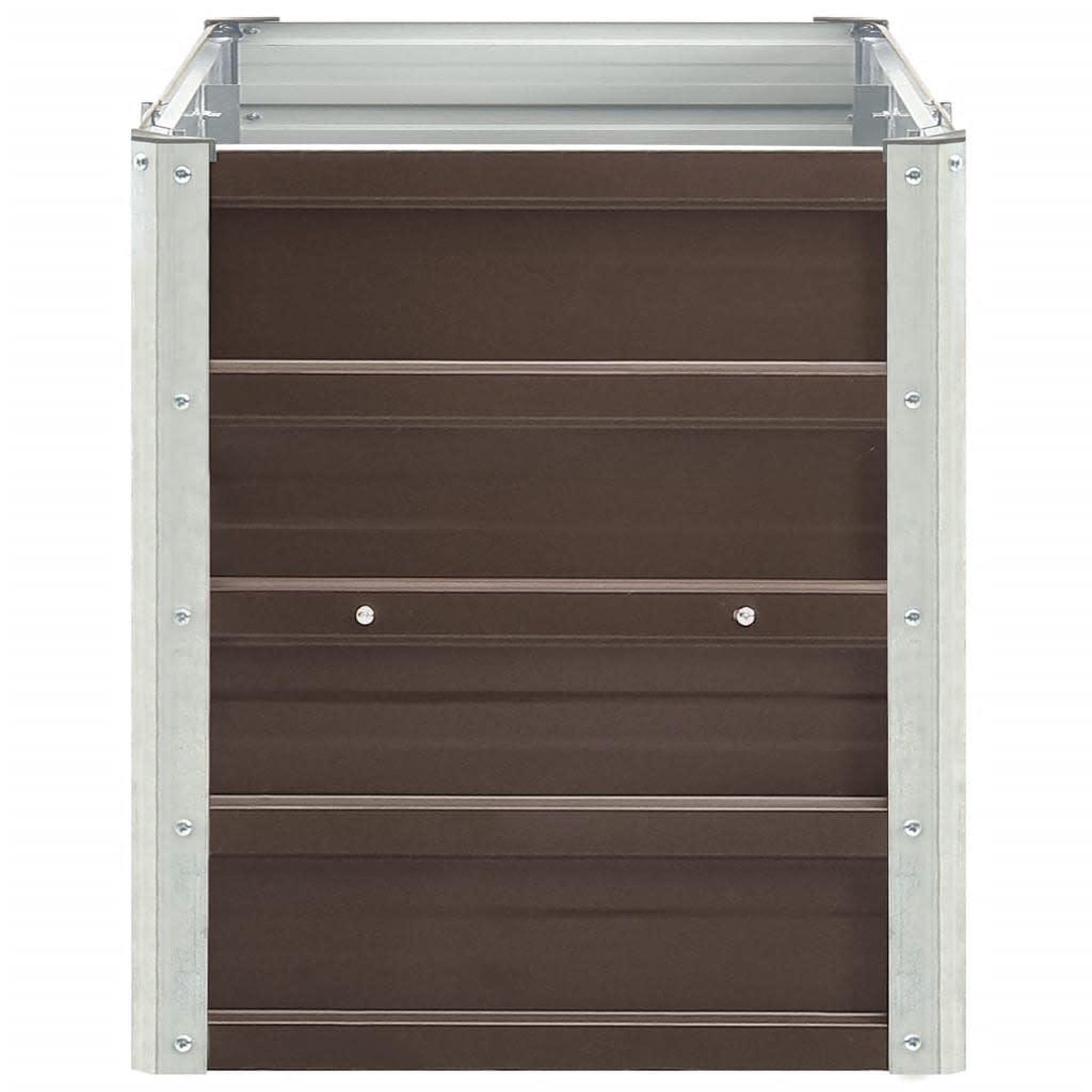 Voir la diapositive 3 : VIDAXL Lit sureleve de jardin Acier galvanise 240x40x45 cm Marron