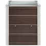 Voir la diapositive 3 : VIDAXL Lit sureleve de jardin Acier galvanise 240x40x45 cm Marron