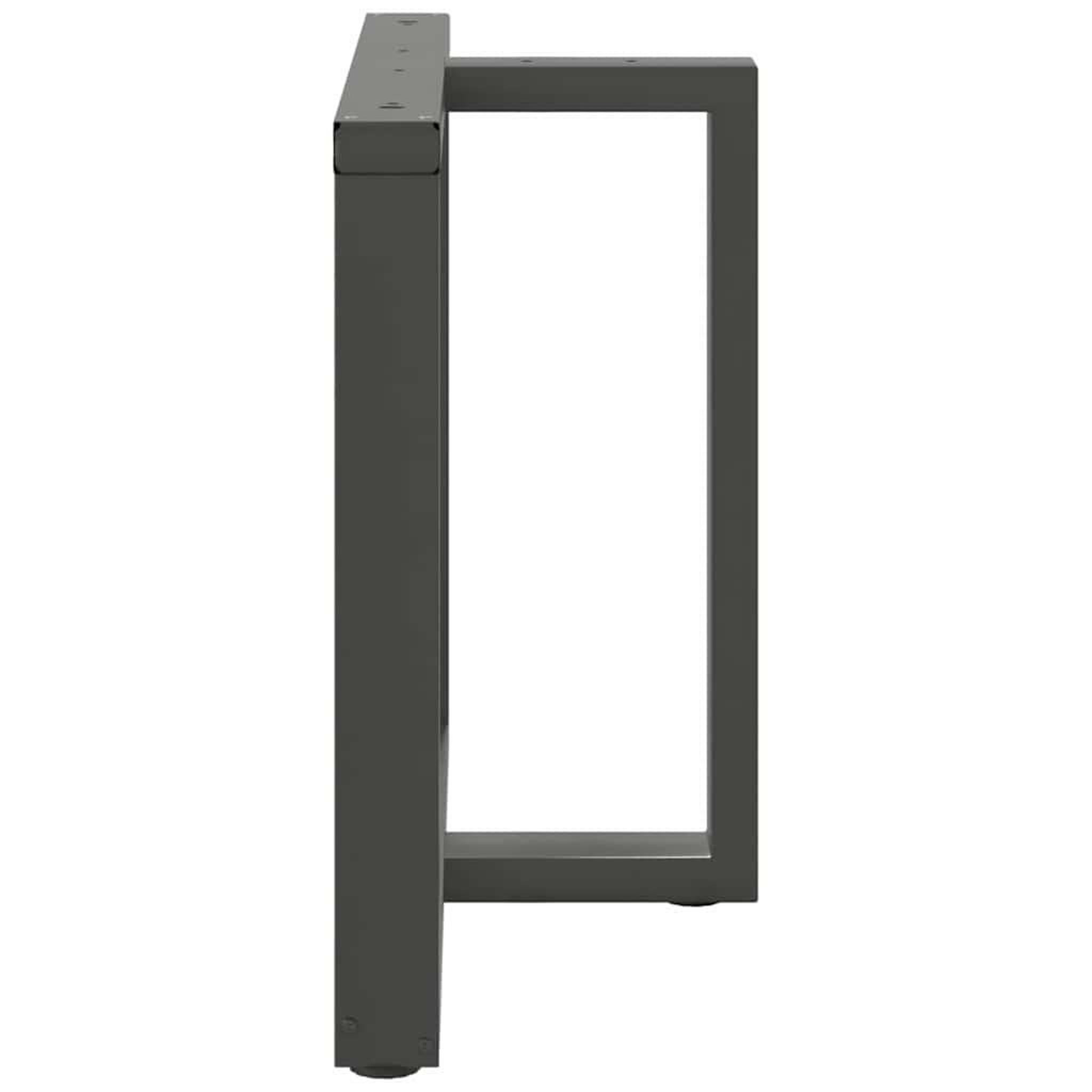Voir la diapositive 4 : VIDAXL Pieds de table a manger forme de T 2 pcs 100x35x(72-73)cm acier
