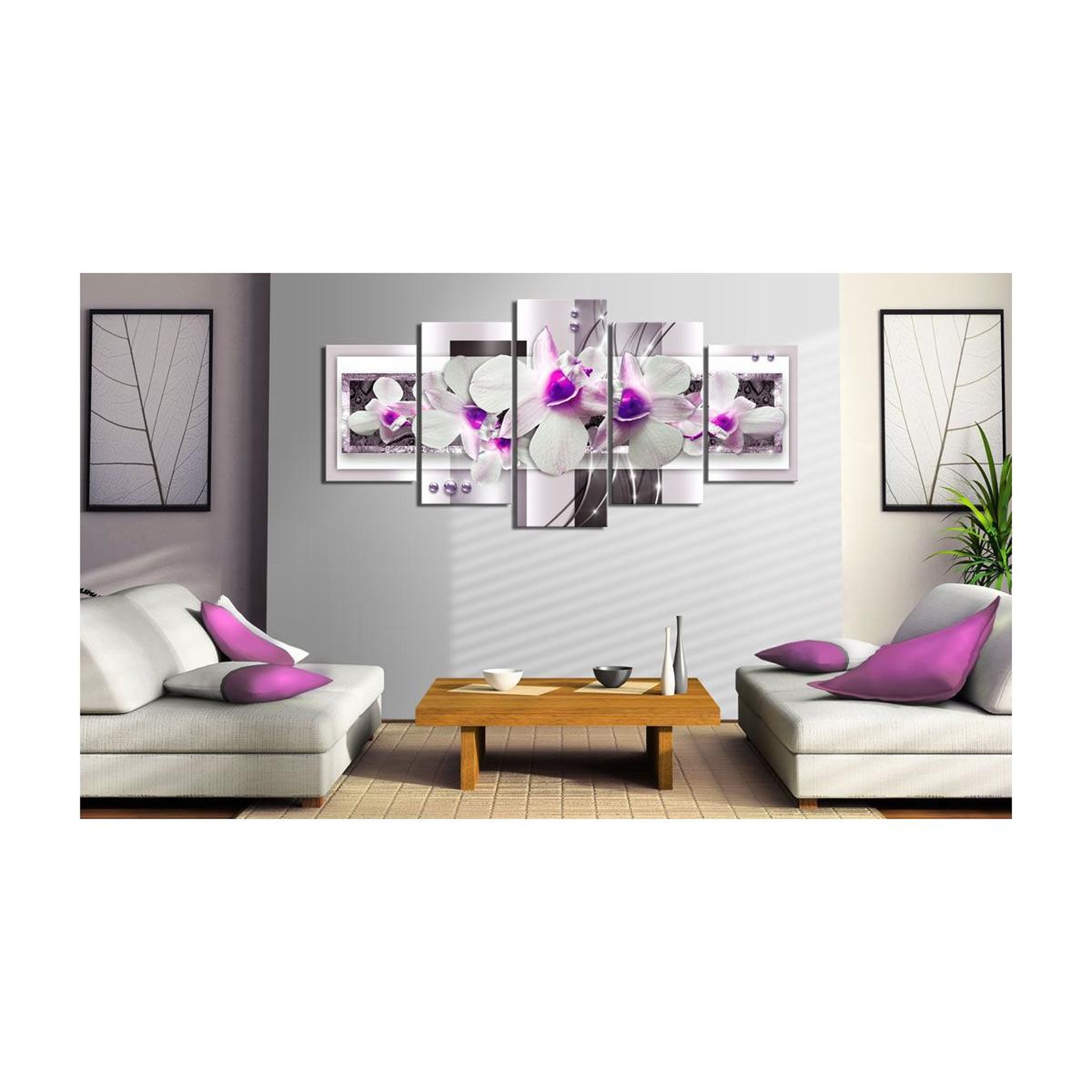 Voir la diapositive 2 : Paris Prix Tableau imprimé  with violet accent