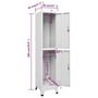 Voir la diapositive 6 : VIDAXL Armoire a casier avec 2 compartiments 38x45x180 cm