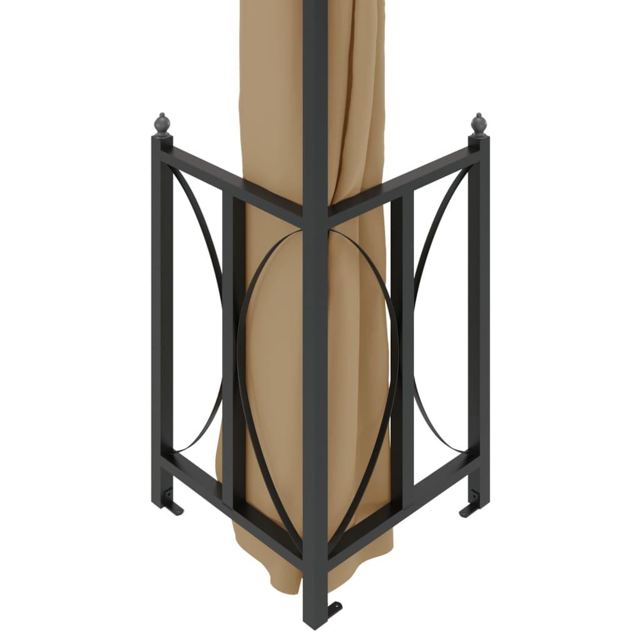 Voir la diapositive 5 : VIDAXL Tonnelle avec parois et toit double 3x4 m Taupe