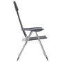Voir la diapositive 4 : VIDAXL Chaise de camping lot de 2 Gris 58x69x111 cm Aluminium