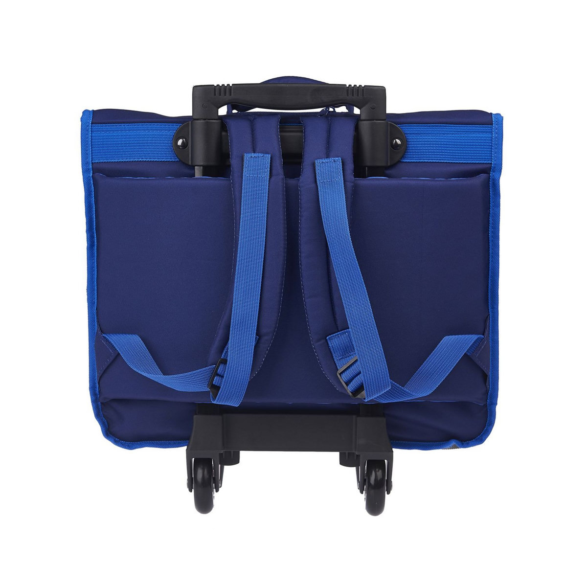 AUCHAN Cartable à roulettes 41 cm CM1/CM2 bleu Football Player