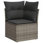 Voir la diapositive 4 : VIDAXL Salon de jardin 6 pcs avec coussins gris resine tressee