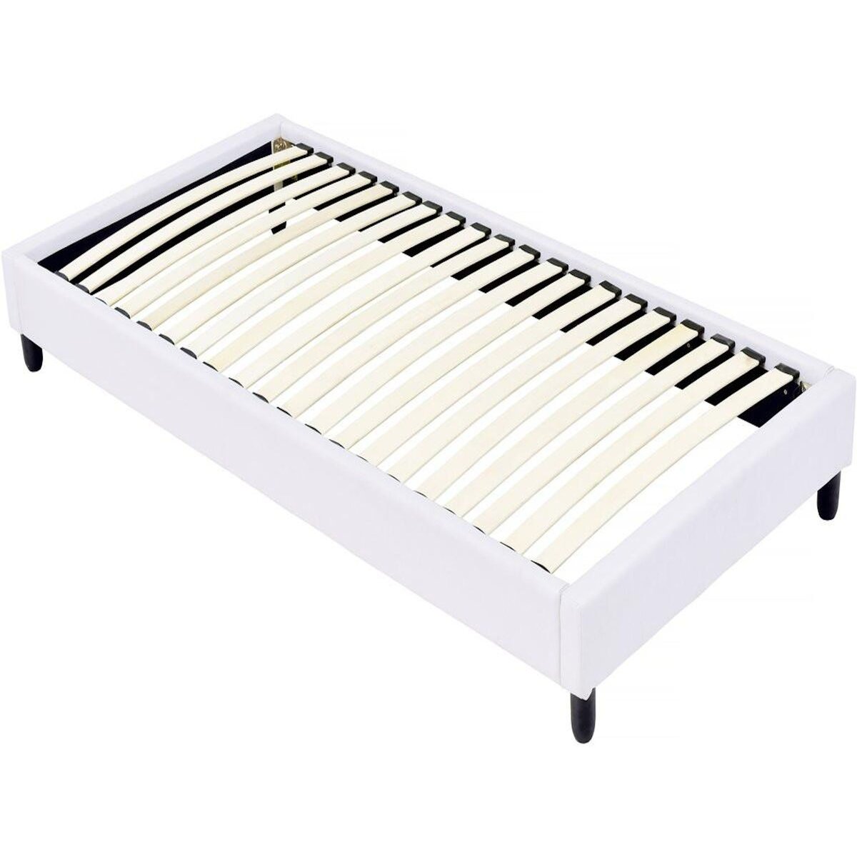 Habitat et Jardin Sommier tapissier à lattes - 90 x 190 cm - 20 lattes - Blanc