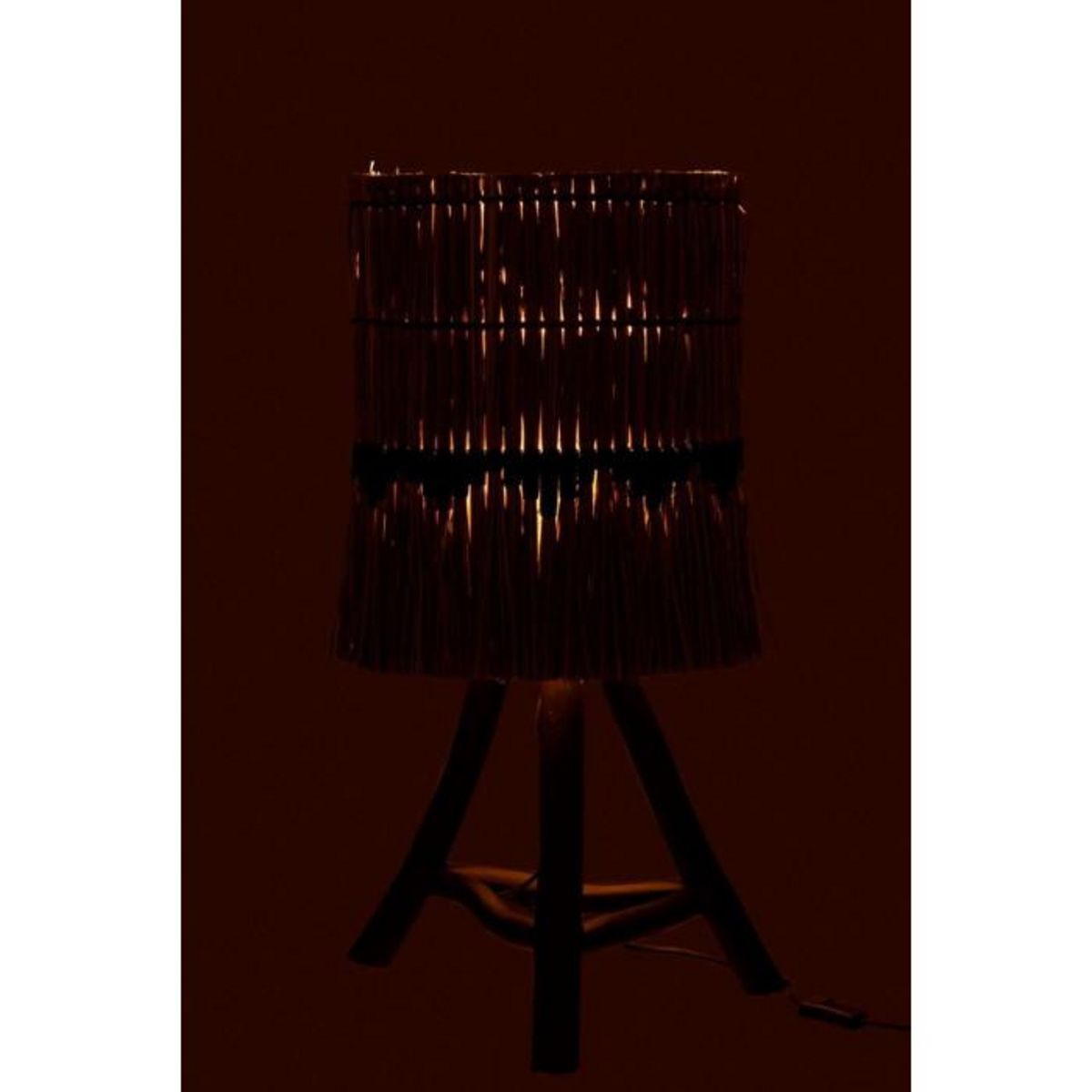 Paris Prix Abat-Jour Déco  Black Lombok  42cm Naturel