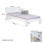 Voir la diapositive 4 : HomeStyle4U Lit 90x200 avec Sommier à Lattes Pin Blanc Sommier Bois Massif