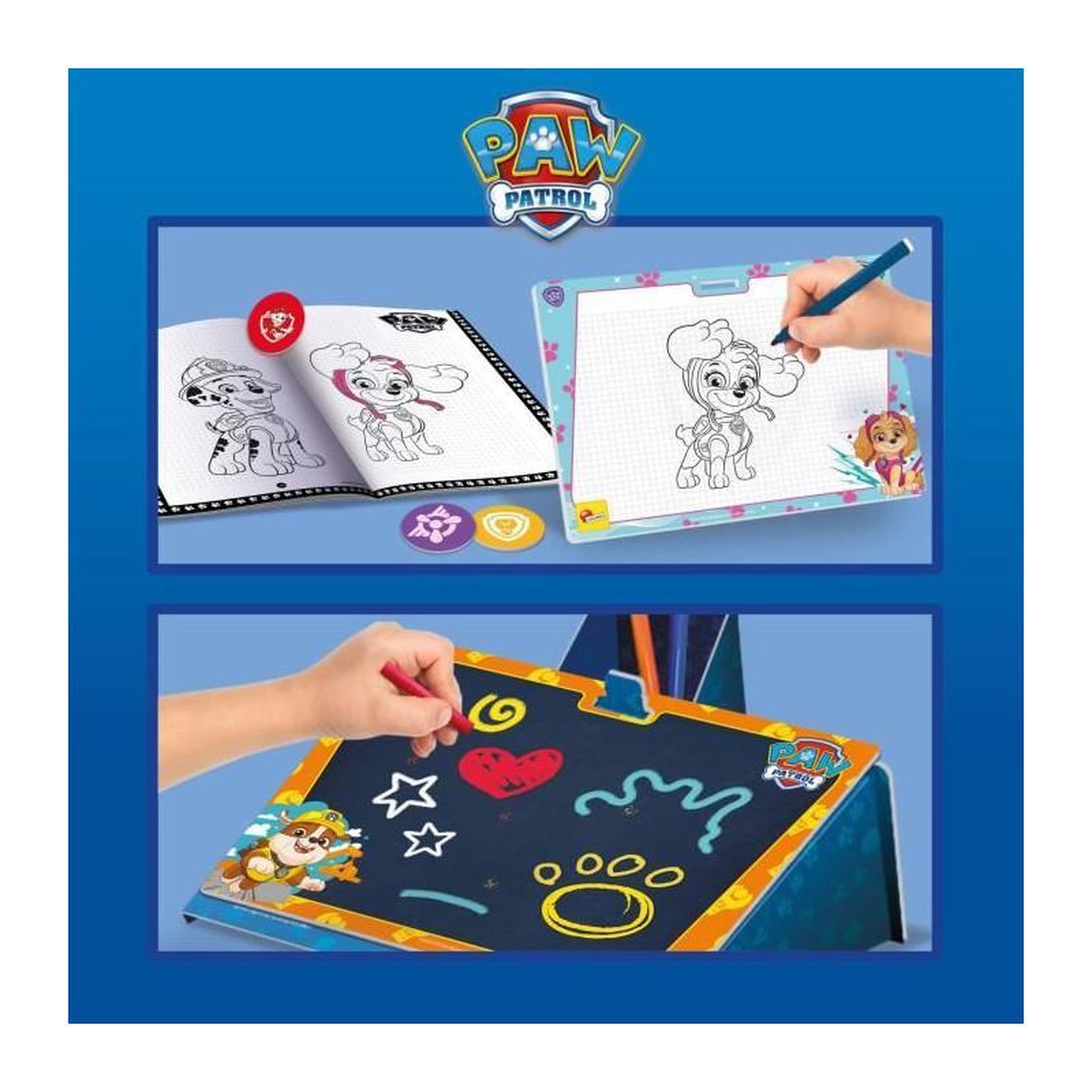 Voir la diapositive 6 : LISCIANI GIOCHI Sac a dos coloriage et école de dessin - Paw Patrol - LISCIANI