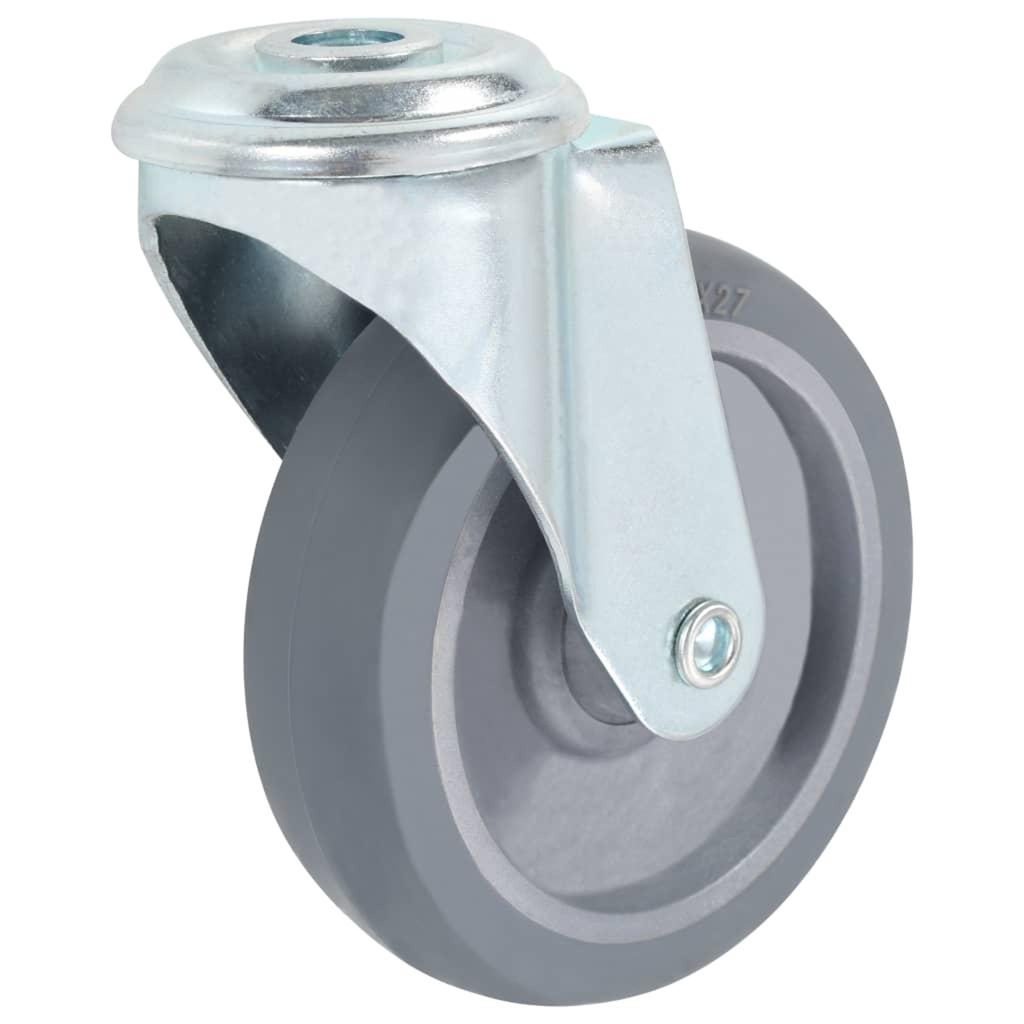 Voir la diapositive 4 : VIDAXL 12 pcs Roulettes pivotantes a trou de boulon 100 mm