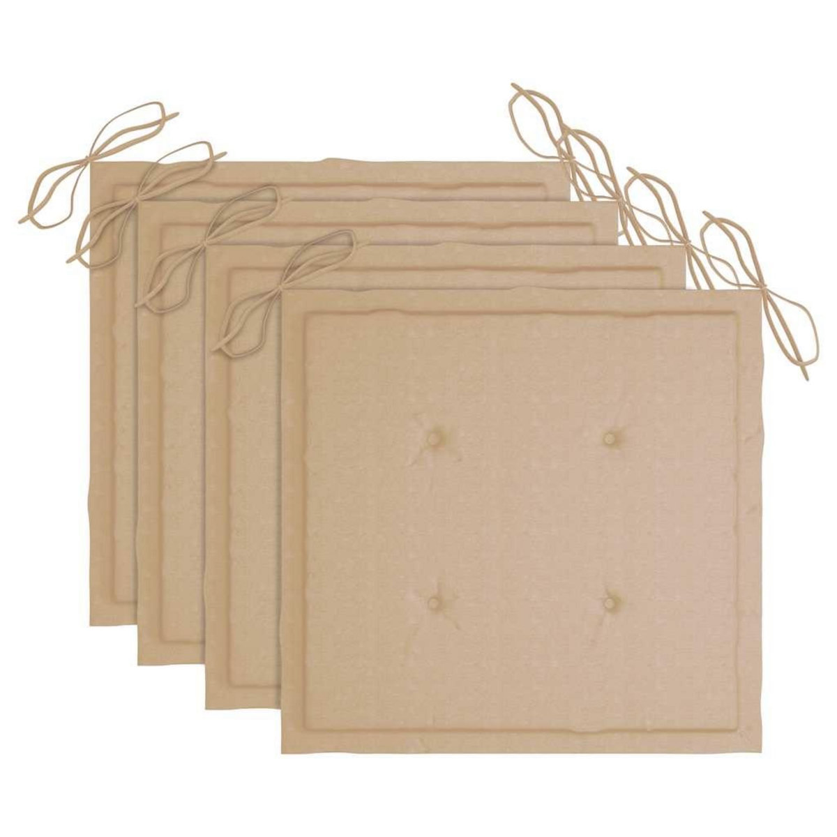 VIDAXL Chaises pliables d'exterieur lot de 4 et coussins Bois d'acacia