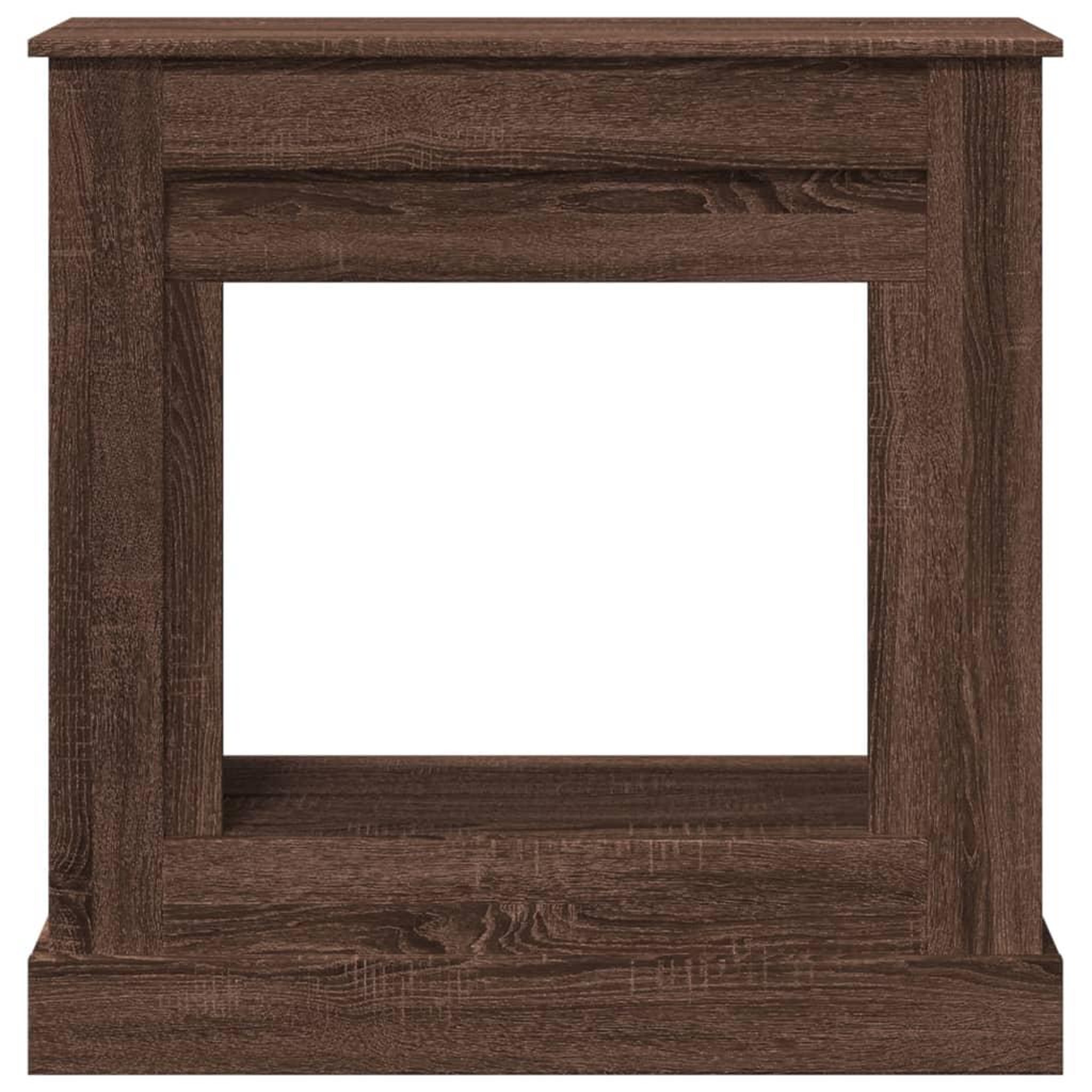 Voir la diapositive 4 : VIDAXL Cadre de cheminee chene marron 90x30x90 cm bois d'ingenierie