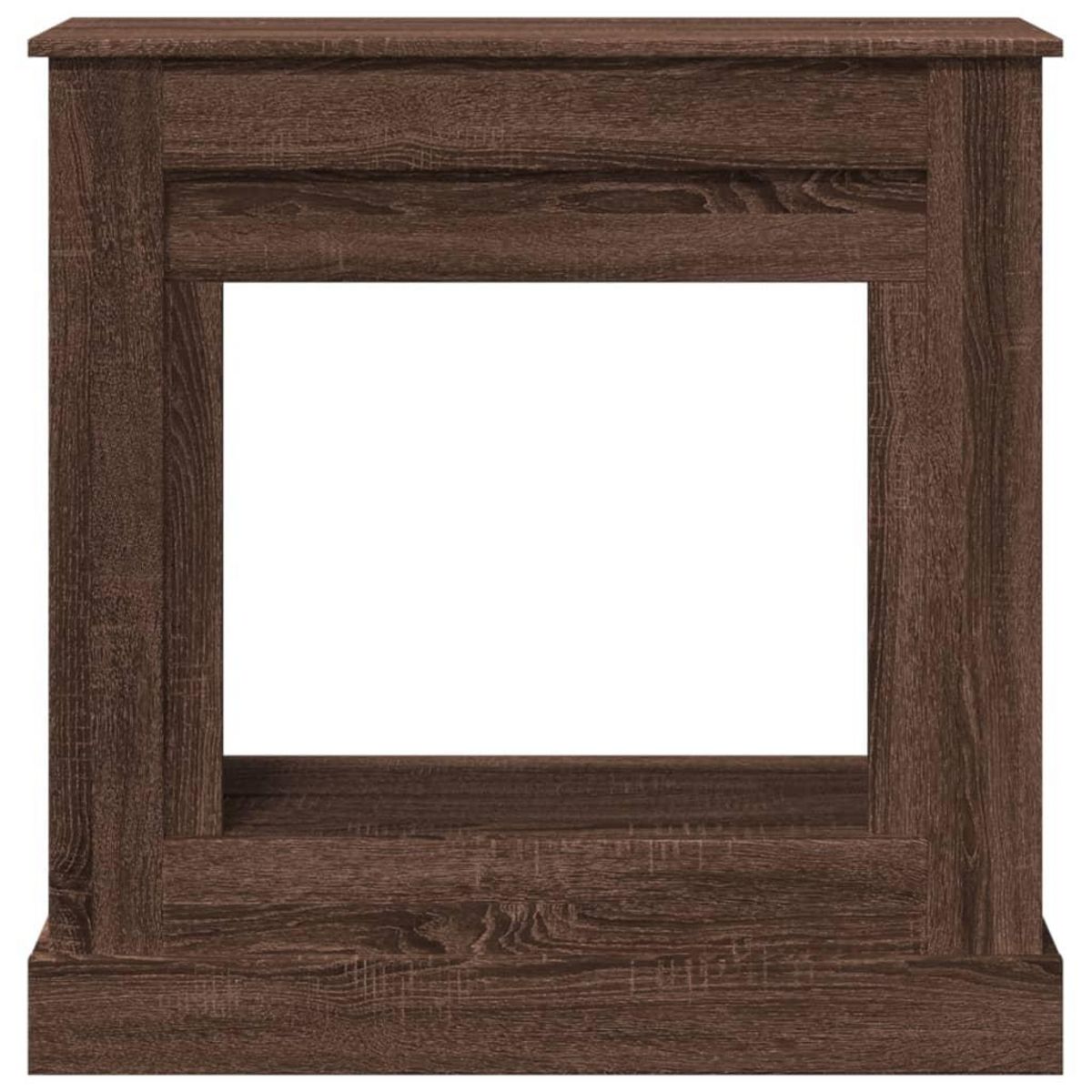 VIDAXL Cadre de cheminee chene marron 90x30x90 cm bois d'ingenierie