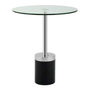 Voir la diapositive 1 : Paris Prix Table d'Appoint en Marbre  Lana  53cm Argent & Noir