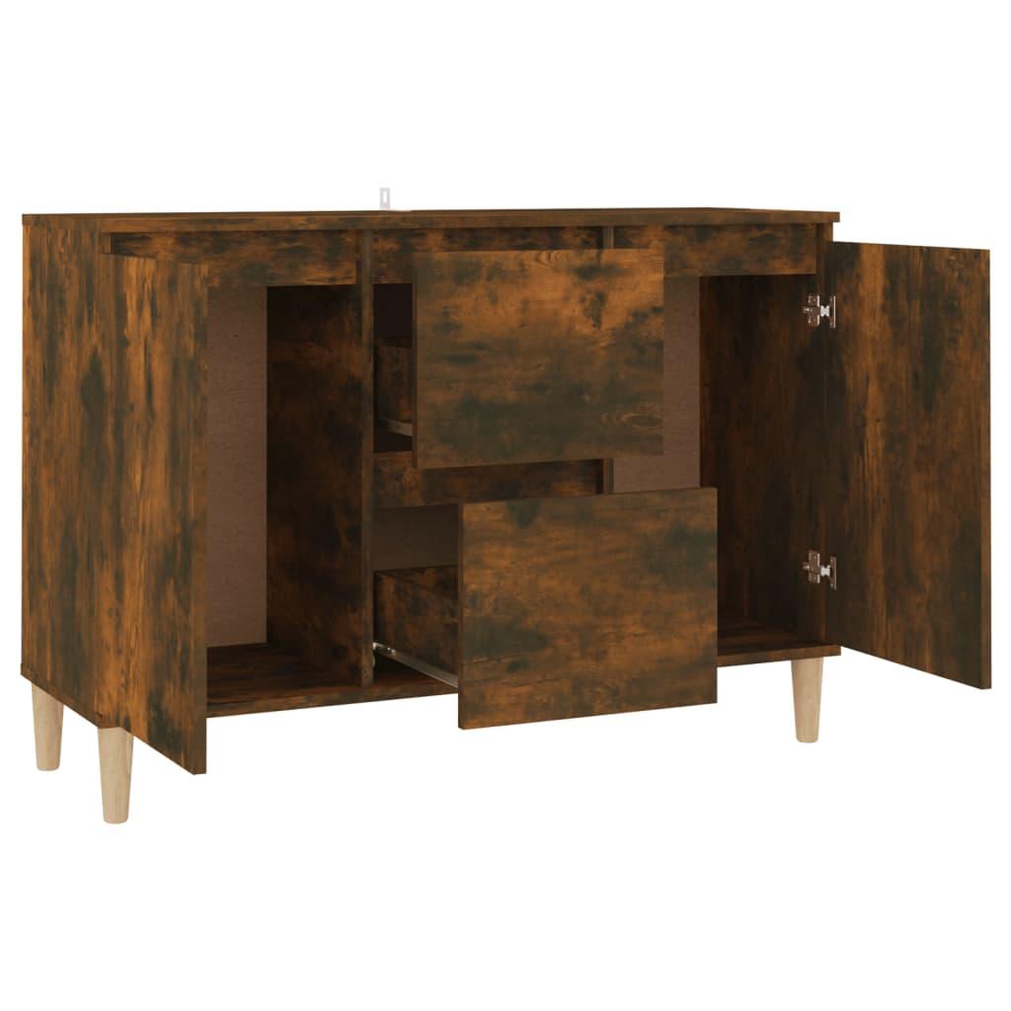 Voir la diapositive 3 : VIDAXL Buffet Chene fume 101x35x70 cm Bois d'ingenierie