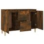 Voir la diapositive 3 : VIDAXL Buffet Chene fume 101x35x70 cm Bois d'ingenierie