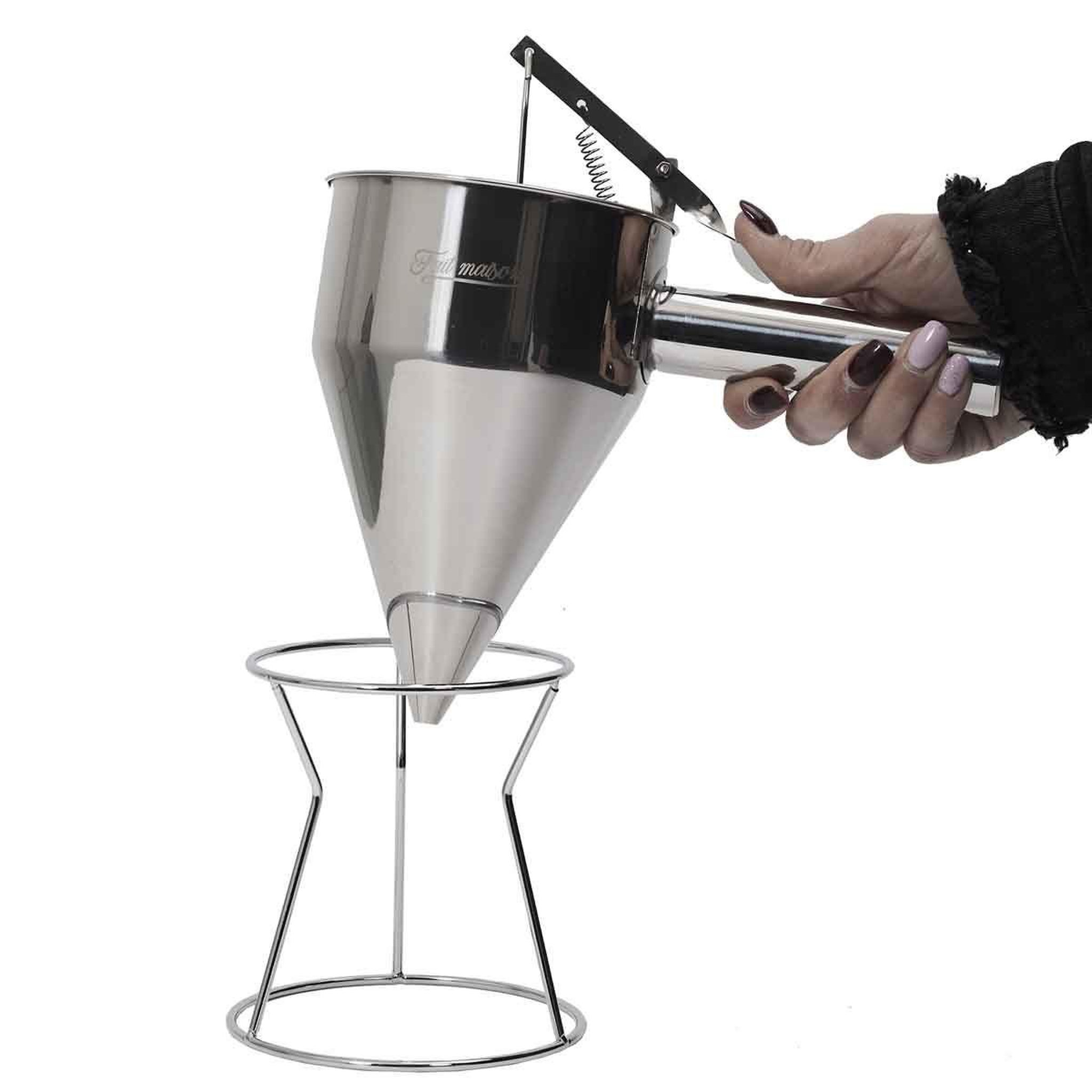 Voir la diapositive 4 : Lily Cook Verseur de pâte à piston  inox  1,2l argent