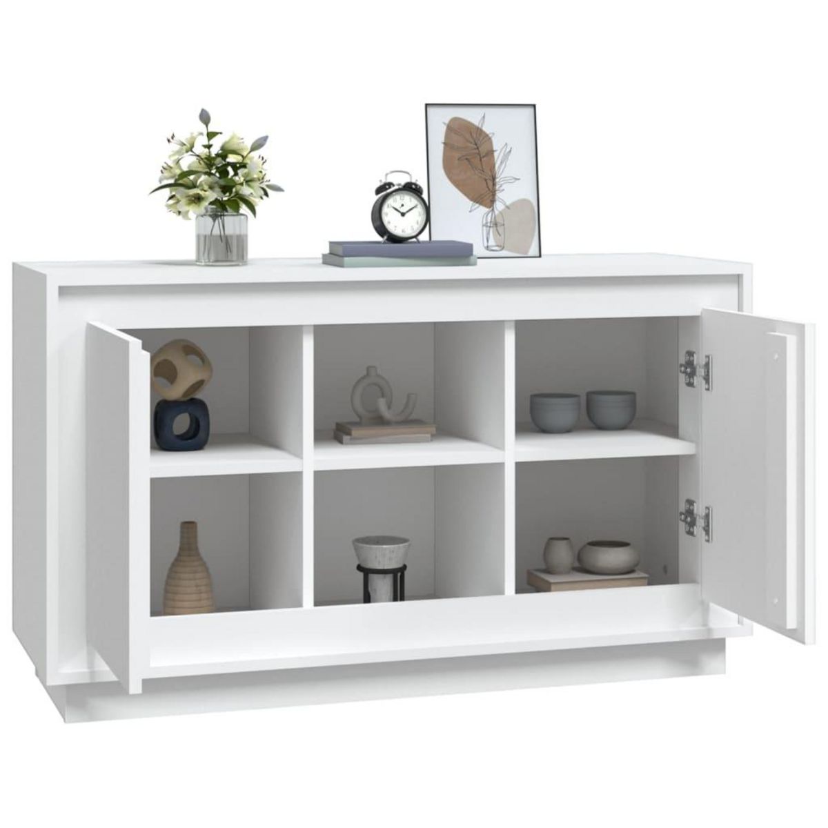 VIDAXL Buffet blanc 102x35x60 cm bois d'ingenierie