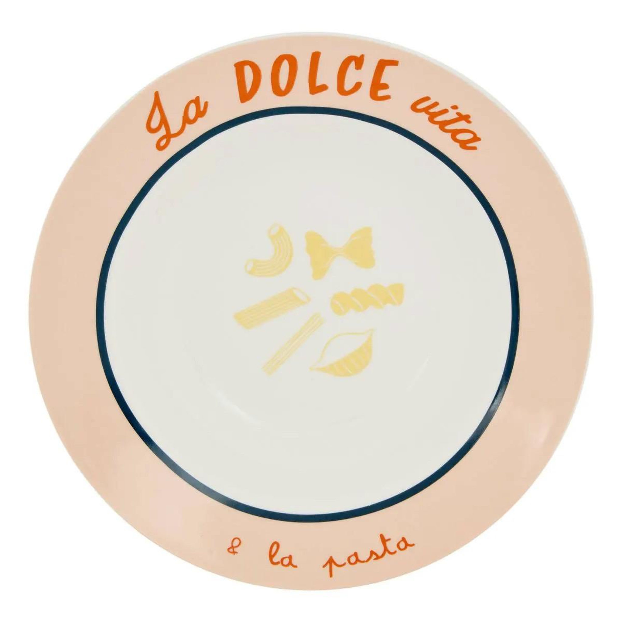 SECRET DE GOURMET Lot de 6 assiettes à pâtes  della pasta  22cm multicolore