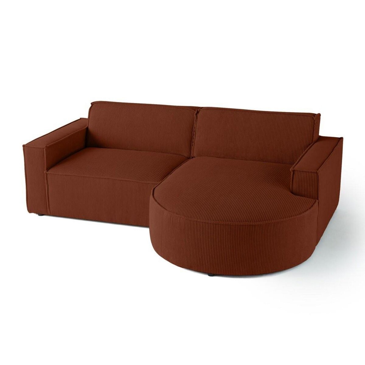 LISA DESIGN Spiaggia - canapé d'angle droit - 4 places - en velours côtelé