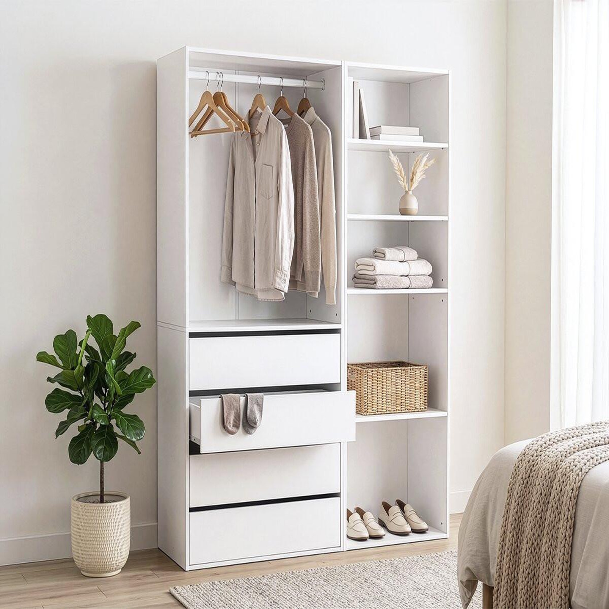 Voir la diapositive 2 : Habitat et Jardin Kit dressing   opéra   modulable - 2 éléments - blanc