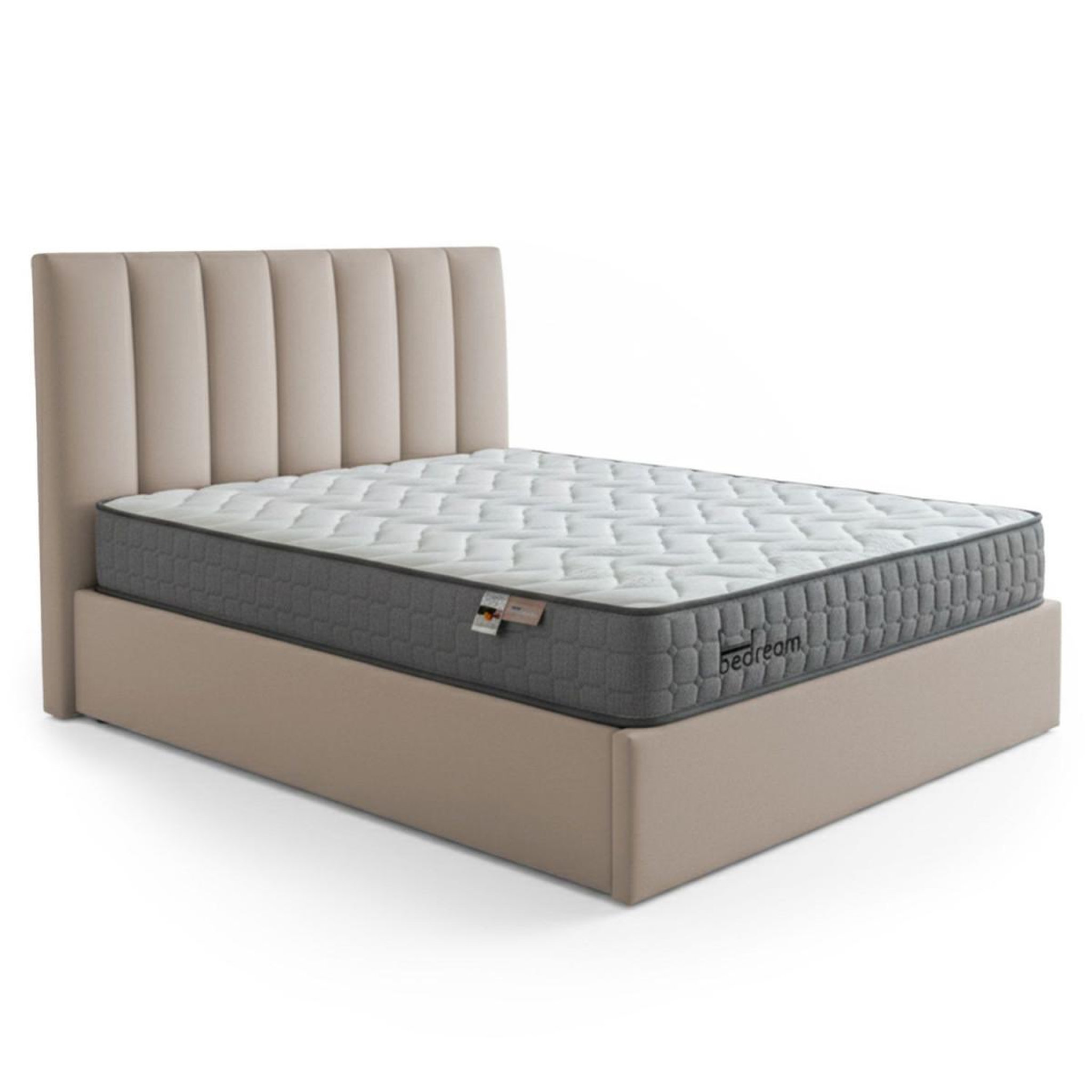 Paris Prix Pack lit coffre & matelas  dream & goodream  140x190cm taupe