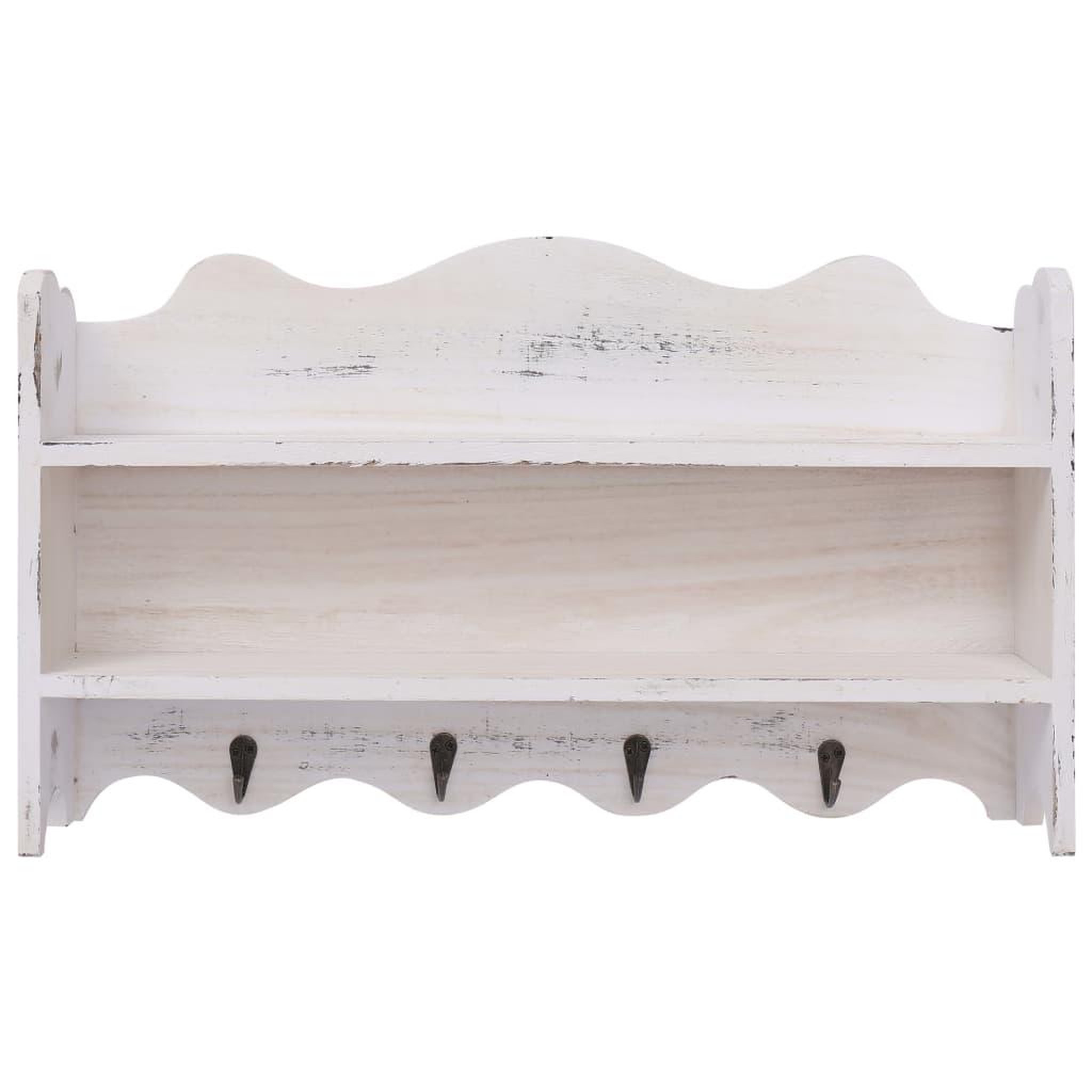 Voir la diapositive 3 : VIDAXL Porte-manteau mural Blanc 50x10x30 cm Bois