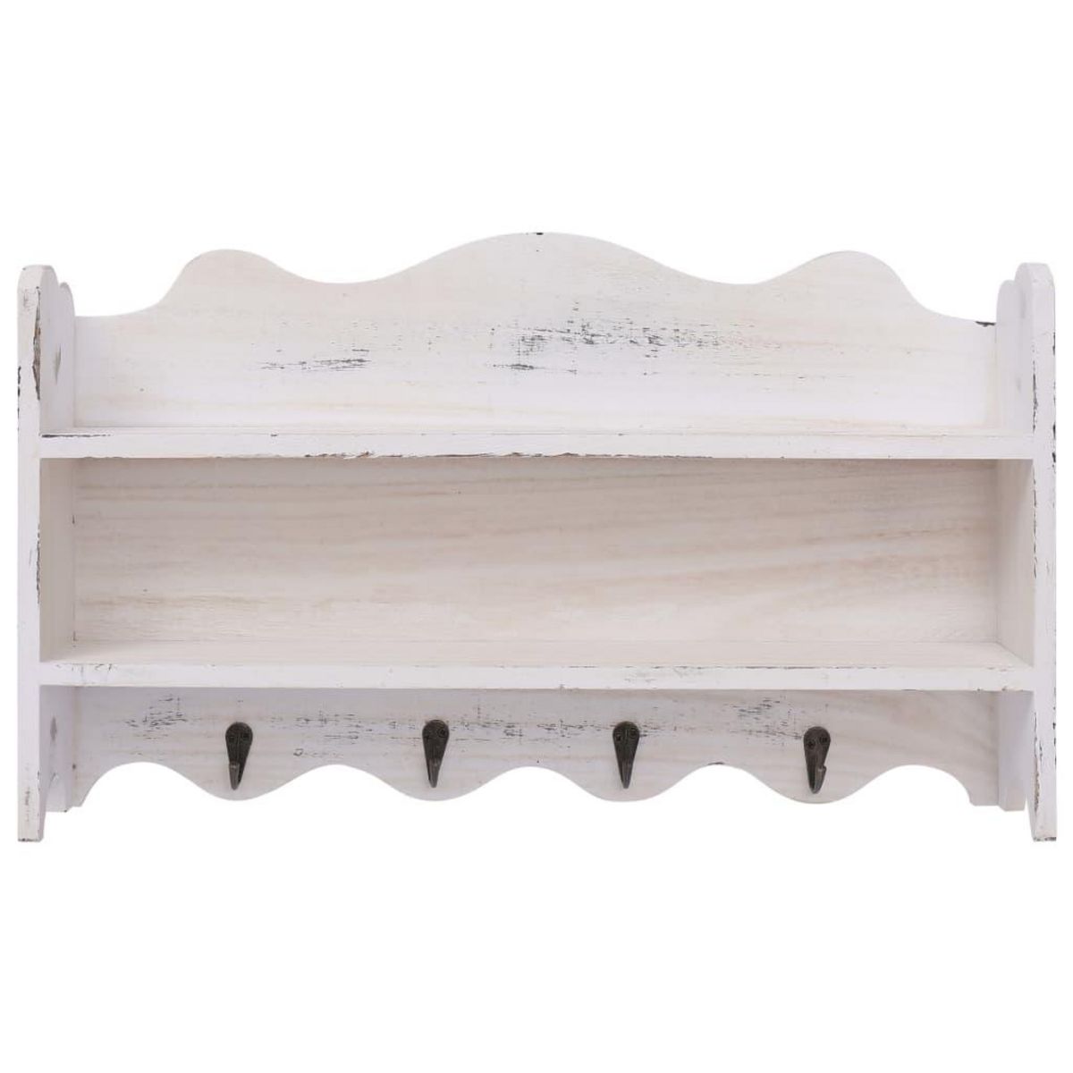 VIDAXL Porte-manteau mural Blanc 50x10x30 cm Bois