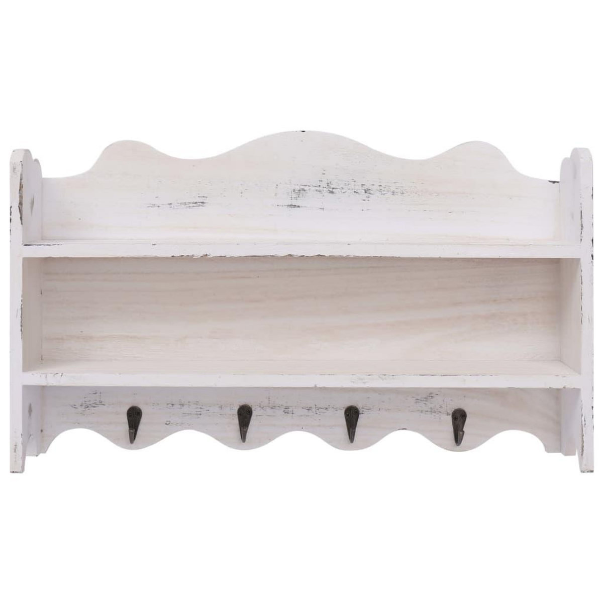 VIDAXL Porte-manteau mural Blanc 50x10x30 cm Bois