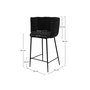 Voir la diapositive 4 : Rendez vous déco Lot de 2 chaises pour îlot central 67 cm en velours noir-Rosy