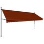 Voir la diapositive 3 : VIDAXL Auvent manuel retractable avec LED 400 cm Orange et marron