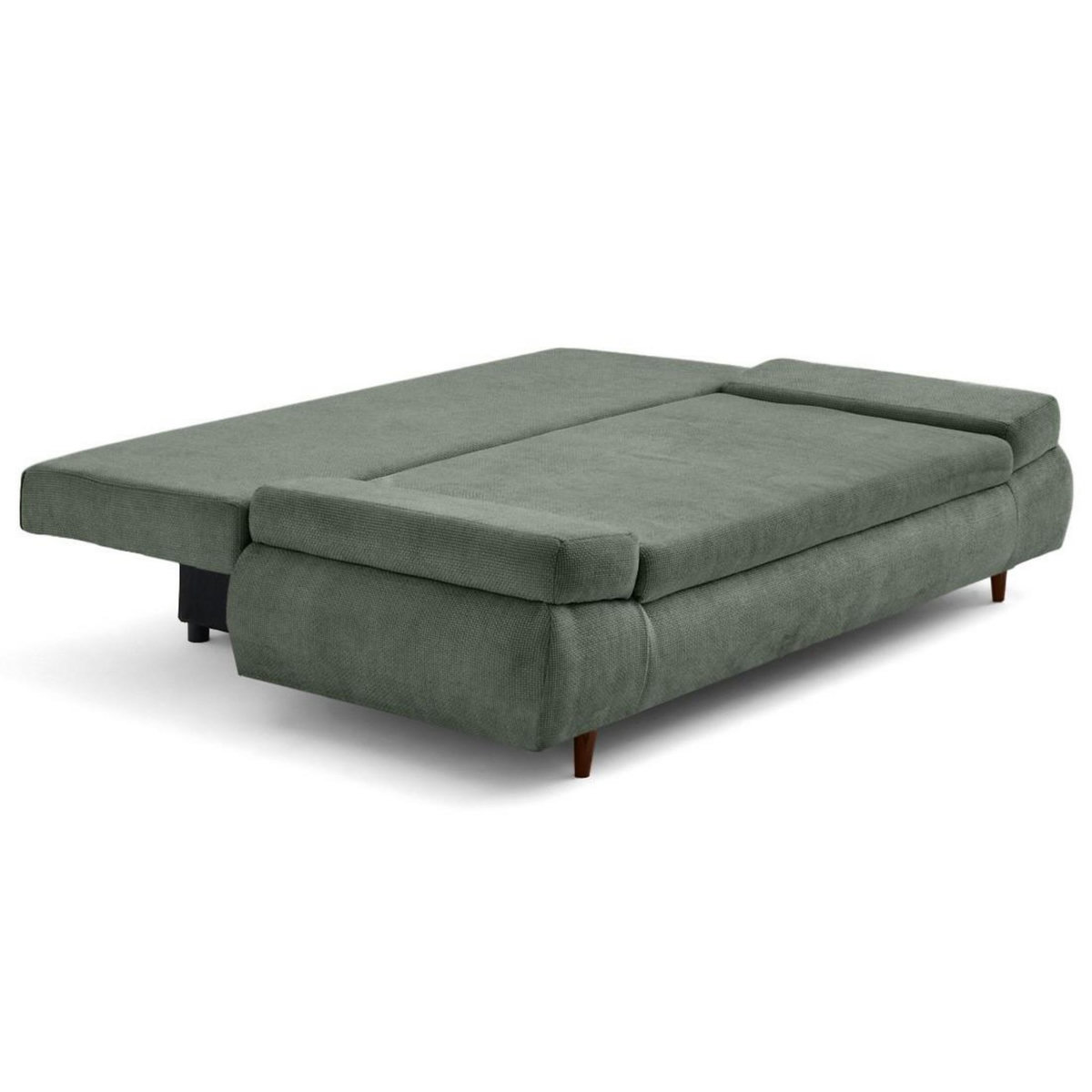 BEST MOBILIER Larson - canapé droit 3 places convertible avec coffre en velours texturé